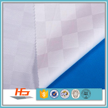 Wholele White Check 100% Polyester Tissu